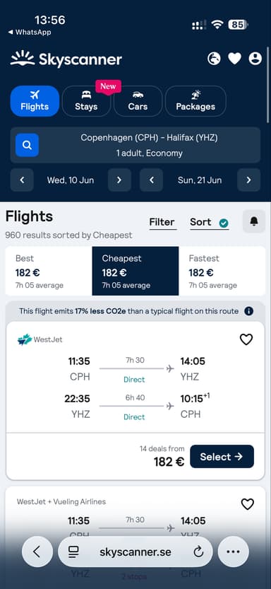 Direktflüge Kopenhagen - Halifax (Kanada) €182 hin und zurück - Skyscanner