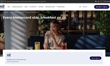 ALL Accor x Mastercard Offer - Gratis Frühstück für ausgewählte Hotels in Asien (369 Stk.) - ACCOR