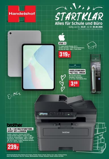 Apple iPad 11" (A16, 128 GB, WLAN, Silber) für 379,61 € bei Handelshof - lokal - Handelshof