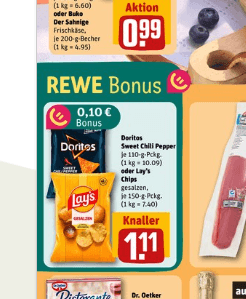 Lay's Chips bei Rewe für 1,01 € mit Rewe App (1,11 € ohne) - REWE