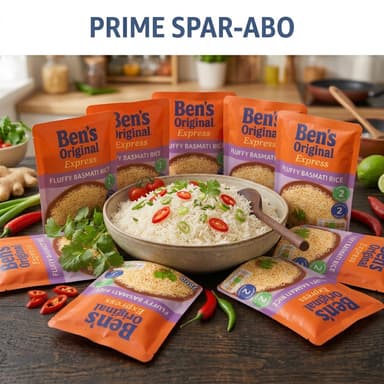 [Sammeldeal & Spar-Abo] Ben's Original Express Reis, z.B. Basmati 6x220g - auch Jasmin, Basmati/Jasmin, Langkorn, Langkorn/Wild, Gebr., uvm - Amazon