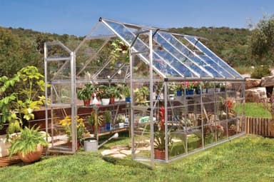 Palram Canopia Octave Panorama Gewächshaus 9m² (366x243x231 cm) aus Aluminium + Polycarbonat zum Top Preis von 575€ anstatt 832,75€ - Mygardenhome