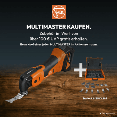 FEIN Multimaster Prämien-Aktion: Erhalte Zubehör bei Kauf eines Multimaster - jeden Monat ein anderes Set - FEIN
