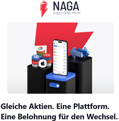 NAGA Broker | Bis zu 5% FreeShares bei Depotübertrag