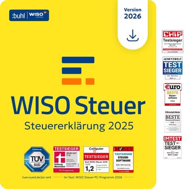 WISO Steuer 2026 (für Steuerjahr 2025) für Windows, Mac, Smartphones und Tablets (Abo Version) - Buhl Data Service GmbH