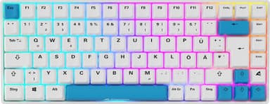 Sharkoon Skiller SGK50 S3 PBT (weiß oder schwarz) Gateron G Pro 3.0 V3 YELLOW, hot swap, USB, DE, QMK/VIA, RGB; Tastatur, Gaming-Keyboard - Amazon