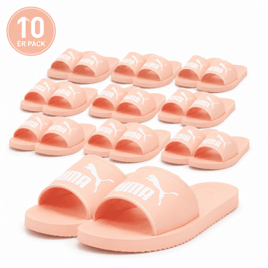 10er Pack PUMA Purecat 2.0 Unisex Slide Badelatschen in versch. Größen / 29,95€ + 4,90€ VSK / 3,48€ pro Paar - DealClub
