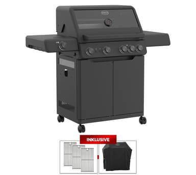 [CB] Rösle Gasgrill ALLFLAME Hero 4 - GRILLFÜRST EDITION mit Edelstahlrosten & Abdeckhaube - Grillfürst