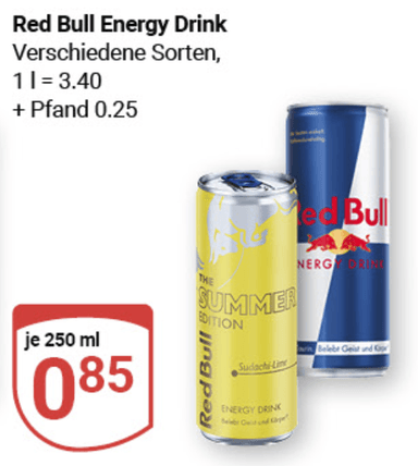 [Globus] Red Bull Energy Drink - versch. Sorten (Neunkirchen lokal ?) - GLOBUS
