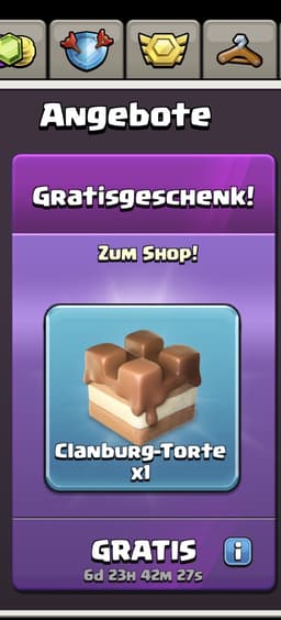 Clash of Clans (CoC) Gratis Clanburg-Torte