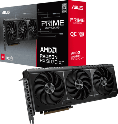 16GB ASUS Prime Radeon RX 9070 XT OC, 256bit GDDR6, HDMI, 3x DP, PCIe 5.0 x16 Grafikkarte, Cashback 75-100€ bedingt möglich - Amazon
