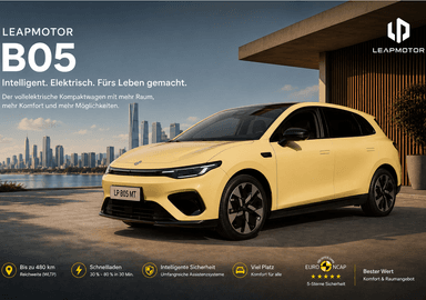 Leapmotor B05 Life Pro / 56,2 kWh / 218PS | als Design Pro Max 67,1 kWh ab 30.341,60€ (dt. Neuwagen/förderfähig) - Neuwagen AH