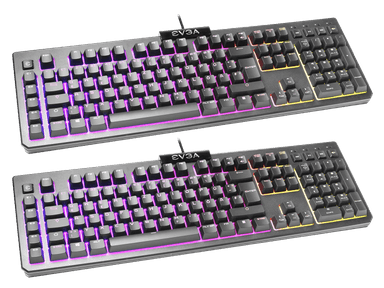 [Doppelpack] 2x EVGA Z12 Gamingtastatur mit RGB-Beleuchtung | QWERTZ-DE | iBOOD - IBOOD