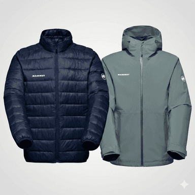 Mammut HS Thermo Hooded Jacket • strata • S - XXL / Mammut Crag Insulation Jacket • marine/schwarz • S - L - Bergfreunde