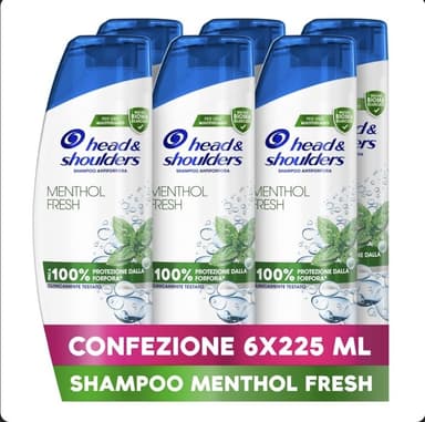 [Prime] Head & Shoulders Menthol Fresh Anti-Schuppen-Shampoo, 6x250 ml - Amazon