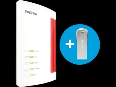 FRITZ! FRITZ!Box 7690, (Wi-Fi 7) + SanDisk USB-Stick WLAN Mesh Router 7136 Mbit/s - MediaMarkt