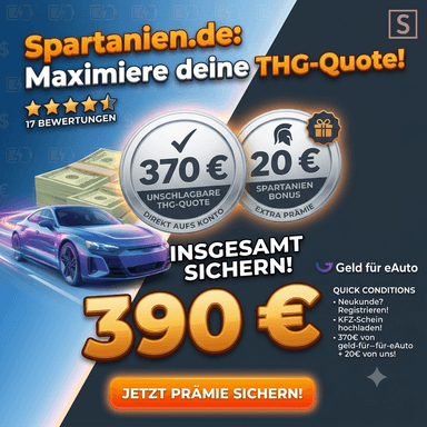 390€ Thg Prämie 370€ bar +20€ amazon - Spartanien