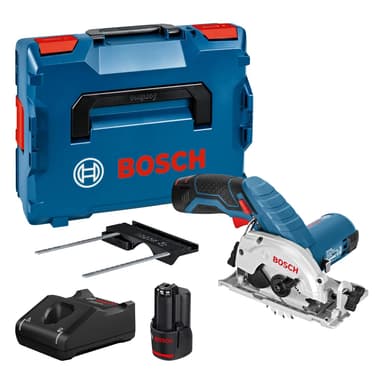 Bosch Professional 12V System Akku Kreissäge GKS 12V-26 Sägeblatt-Ø: 85mm, inkl. 2x 3.0Ah Akku, Schnellladegerät GAL 12V-40, Einlage, L-BOXX - Amazon