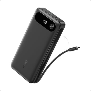 Anker Powerbank 20.000mAh (87W, integriertes USB-C-Kabel, 1× USB-C + 1× USB-A) - Amazon