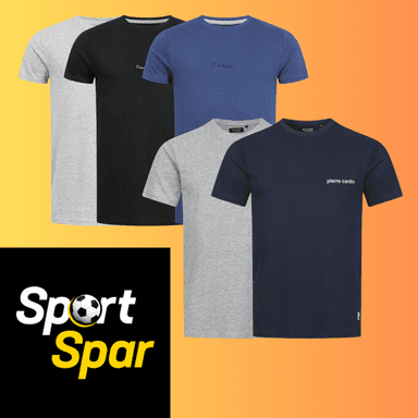 Pierre Cardin 3 für 2 | Emrboidery T-Shirt 3er-Set blau & grau für 11,94 € (S, M, L, XL) | o. Classic Tee (S, M, L) 3er grau/blau 16,93 € - SportSpar