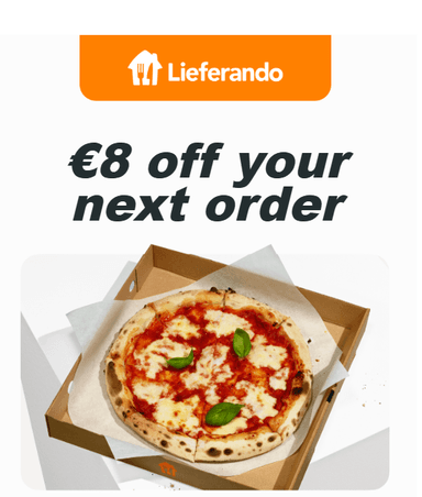 Lieferando 8€ Rabatt mit 20 MBW (personalisiert) | bis 25.08 bzw. 150000 Einlösungen