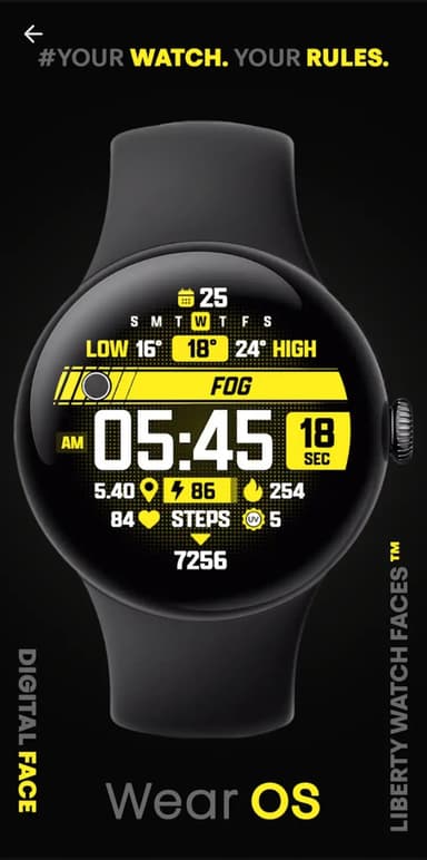 [Play Store Ziffernblatt] ATHLETIC Digital Wear OS Smartwatch Watchface kostenlos - Google Play