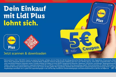 [LIDL] 5€ Rabatt-Coupon ab 60€ Mindesteinkaufswert | ab 26. Mai | LIDL Plus App erforderlich - Lidl