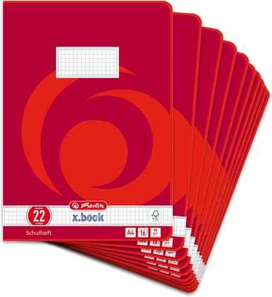 Herlitz Schreibwaren & Schulhefte im Sale | versandkostenfrei ab 9,95€, z.B. 20 Stk. Herlitz Schulhefte A4/16 Lin.22 in Rot für 13,98€ - Limango