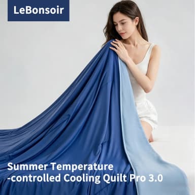 LEBONSOIR Kühlende Sommerdecke 150x200cm | doppelseitig, Kühlgewebe + weiches Gewebe, für alle Jahreszeiten - Joybuy