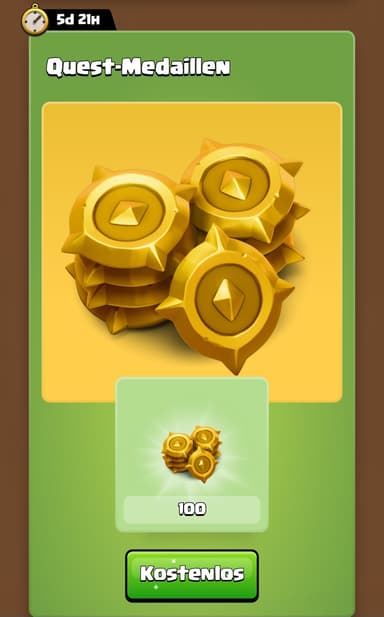 [Supercell Store] Clash of Clans: 100 Event-Medaillen (Quest-Medaillen) kostenlos - Supercell