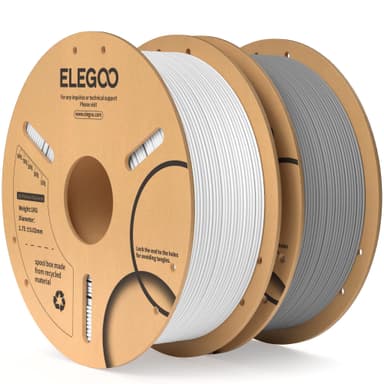 ELEGOO PLA weiß und grau im 2kg Bundle für 9,49€/kg – 3D Druck Filament bei Amazon - Amazon