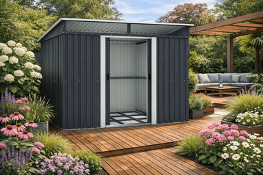 Konifera Gartenhaus Metall Gerätehaus 250×200cm für 199,99€ + VSK | wetterfest | inkl. Bodenrahmen | OTTO - OTTO