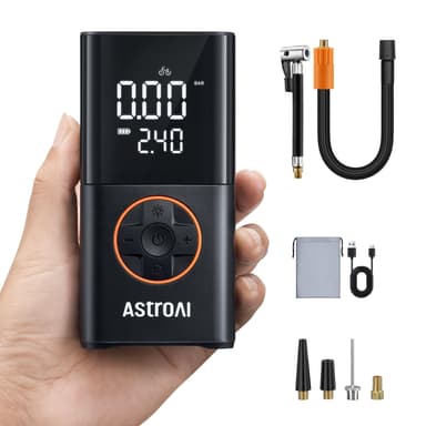 [prime] AstroAI Kabellose Elektrische Luftpumpe, Tragbare Akku Fahrradpumpe | mit alle ventile LED-Licht - Amazon