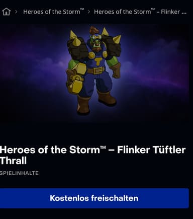 Heroes of the Storm Gratis Skin Flinker Tüftler Thrall battle.net