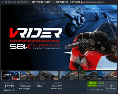 Meta Quest | VRider SBK – Upgrade to Premium, Basisspiel kostenlos - Meta