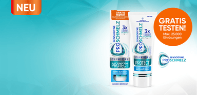 [GzG] Gratis testen - Sensodyne Proschmelz Clincal Zahnschmelz Protect mit Aktionssticker