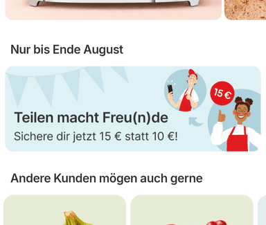Erhöhtes KWK bei Picnic 15€ für Werber und Geworbenen - Picnic