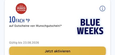 [Payback] 10fach Punkte auf Wunschgutschein | gültig bis zum 23.08.2026 - PAYBACK