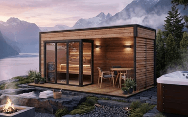 Moderne Gartensauna „Geira” 5 x 2 m - Hansagarten24