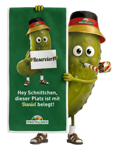 Alles Gurke zum Geburtstag - Gratis pers. Handtuch beim Kauf von 3 Spreewaldhof Gurken Produkten