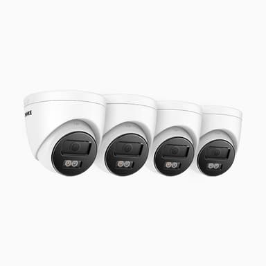 ANNKE C500P - 4er-Pack 3K PoE Überwachungskamera aussen, Farbe & IR Nachtsicht, 3072 × 1728 @ 20 fps - ANNKE