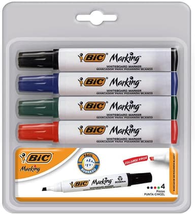 Amazon: BIC, Marcador de Pizarrón, Borrado Fácil, Olor Suave, Marking, Surtido de Colores Clásicos (precio al comprar 4 + 1 maruchan) - Amazon