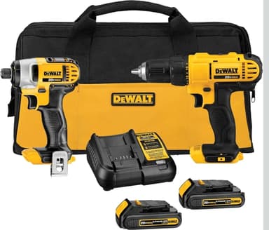 Amazon: DEWALT Kit Taladro Atornillador y Llave de Impacto 20V, Bolsa, DCK240C2 - Amazon
