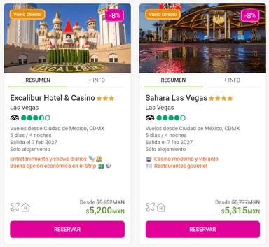 Liverpool: Las Vegas Vuelo + Hotel | 5 días / 4 noches - Liverpool