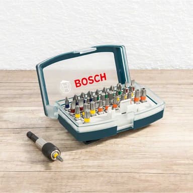 AMAZON - BOSCH Kit de Puntas 32 Piezas con Adaptador Hexagonal ¼″ – Juego Universal para Taladro/Atornillador - Amazon