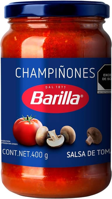 Amazon: Barilla Salsa de Tomate con Champiñones 400 g - Amazon