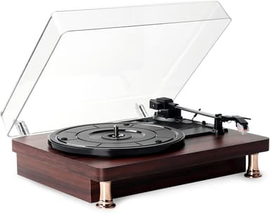 Amazon: Tocadiscos Automático Correa 33/45 RPM Bluetooth Vinilo Altavoces Estéreo - Amazon