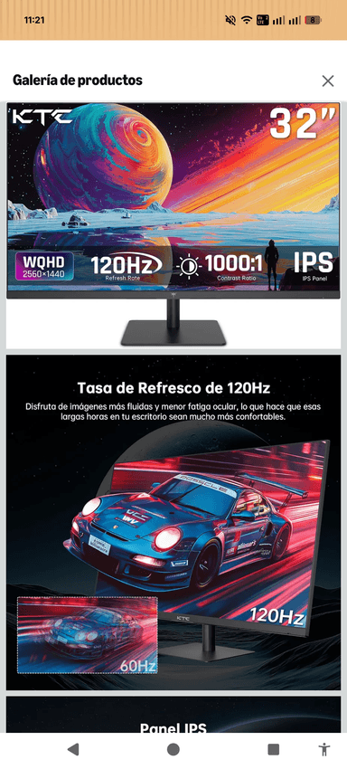 Amazon: Monitor ktc de 32 pulgadas 2k - Amazon