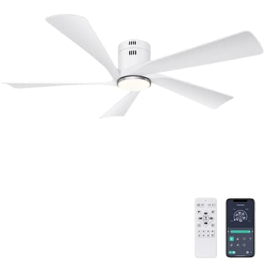 Amazon: Ohniyou Ventilador de techo de 52 pulgadas con luces, Mando a distancia y APP Control - Amazon