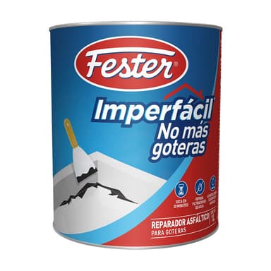 Amazon: Fester Imperfácil Reparador Asfáltico para Goteras, Repara Filtraciones de Agua Instantáneamente, Fácil de Aplicar, Bote de 1 L - Amazon